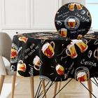 Toalha Mesa Plástica Térmica Saidera 4 Lugares Redonda 1,38