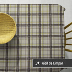 Toalha Mesa Plástica Térmica Tartan 6 E 8 Lugares 2,20