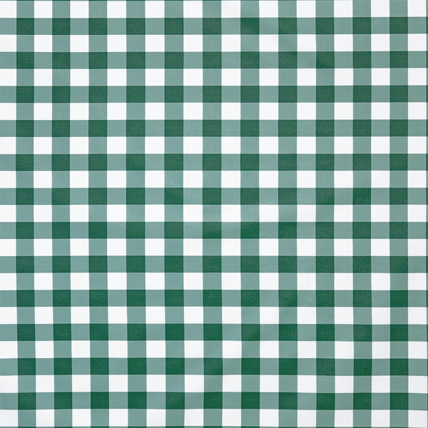 Toalha Mesa Plástica Térmica Xadrez Verde 6 E 8 Lugares 2,00