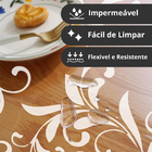 Toalha Mesa Plástico Transparente 6 E 8 Lugares 1,40x2,20 M1