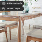 Toalha Mesa Plástico Transparente 8 10 Lugares 1,40x2,80