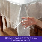 Toalha Mesa Plástico Transparente P/ Bar Lanchonete 5,00x1,40