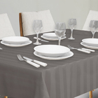 Toalha Mesa Quadrada Jacquard Listrado 8 Lugares 220x220cm Gr