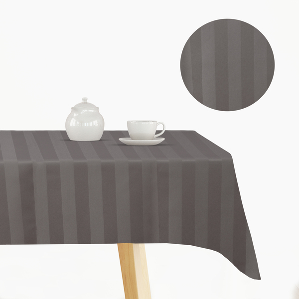 Toalha Mesa Quadrada Jacquard Listrado 8 Lugares 220x220cm Gr