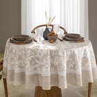 Toalha Mesa Redonda Döhler Clean Renova Alana Bege 8 Lugares