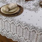 Toalha Mesa Retangular Renda Interlar Clássica Branca Arabesc