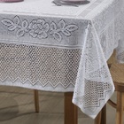 Toalha Mesa Retangular Renda Interlar Valência Branca 6 Lugar