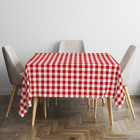Toalha Mesa Térmica Impermeável Xadrez Vermelha 1,60x1,40