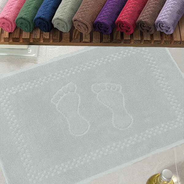 Toalha P/ Piso De Banheiro - Pezinho - Cor Prata 729 - Appel