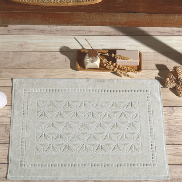 Toalha P/ Piso Felpudo Jacquard Confort Liso 70cmx50cm  Cinza