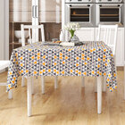 Toalha Para Mesa Quadrada Estampada Amarela Quadrada 1,40m X