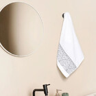 Toalha Rosto 50x70cm Jacquard Lisboa  Branca