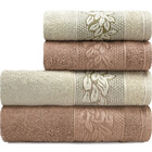 Toalhas De Banho E Rosto 100 Algodão Kit Com 4 Peças Karsten