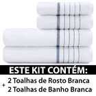 Toalhas de Banho e Rosto Karsten 100% Algodão com 4 Peças Bre