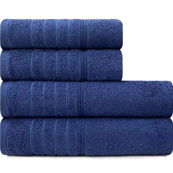 Toalhas de Banho e Rosto Karsten 100% Algodão com 4 Peças Bre