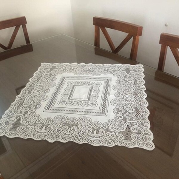 Toalhas De Centro De Mesa Fina 60 X 60 Cm Kit 2 Peças