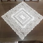 Toalhas De Centro De Mesa Fina 60x60cm Kit 2 Peças Brancas