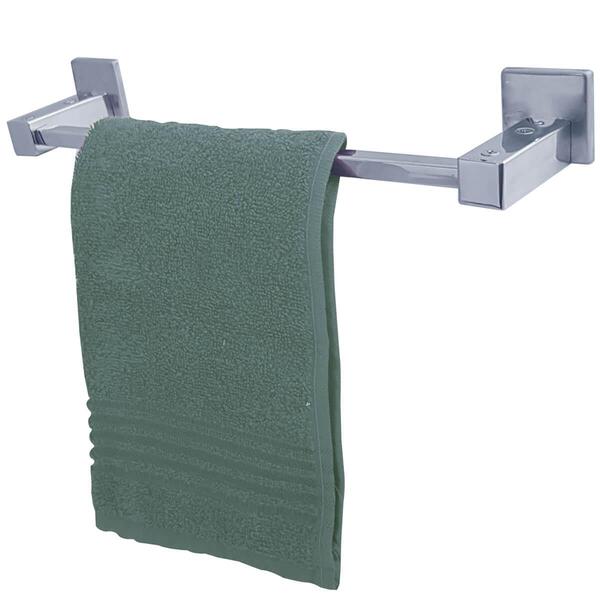 Toalheiro Aço Inox 30cm Suporte Porta Toalha De Rosto Lavabo