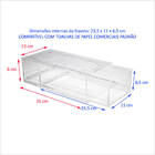 Toalheiro Acrílico Preto P/ Toalhas Papel Padrão Comercial