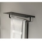 Toalheiro Alumínio 61cm Acabamento Anodizado Astra Preto Fosco