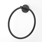 Toalheiro Anel New City Design Elegante Preto Matte