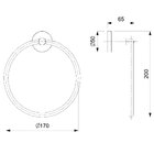 Toalheiro Anel New City Design Elegante Preto Matte