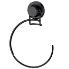 Toalheiro Argola 18 Cm Com Ventosa Preto Fosco Future
