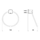 Toalheiro Argola Block 38 Meber Metais Preto Matte