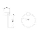 Toalheiro Argola Domus 217 C40 Meber