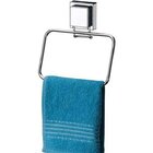 Toalheiro Argola Future Quadrado 18cm Com Ventosa Inox Cromado