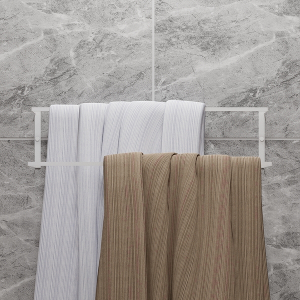 Toalheiro Banheiro Porta Toalha Banho 60cm Branco Brilhante