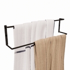 Toalheiro Banheiro Porta Toalha Banho 60cm Preto Fosco