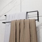 Toalheiro Banheiro Porta Toalha Banho 60cm Preto Fosco