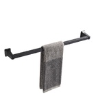 Toalheiro Banheiro Preto Fosco Pendurar Toalha Banho Parede