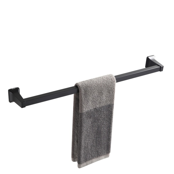 Toalheiro Banheiro Preto Fosco Pendurar Toalha Banho Parede