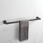 Toalheiro Banheiro Preto Fosco Pendurar Toalha Banho Parede
