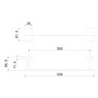 Toalheiro Barra 30cm Rose-gold