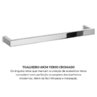 Toalheiro Barra 60cm Verso Roca