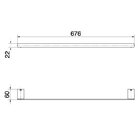 Toalheiro Barra Docol Flat 961343 Ouro Polido