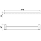 Toalheiro Barra Duplo Docol Flat 1013730 Cobre Polido - Único