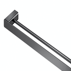 Toalheiro Barra Duplo Docol Flat 1013748 Grafite Polido - Úni