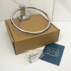 Toalheiro Cromado Porta Toalha De Rosto Redondo Metal Argola