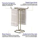 Toalheiro De Bancada Duplo Cobre Rose Gold - Dourado