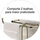 Toalheiro De Bancada Duplo Cobre Rose Gold - Dourado