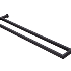 Toalheiro De Banho Banheiro Duplo 60cm Em Aço Inox Black Matt
