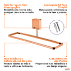 Toalheiro De Mão E Rosto 25cm Fixação Por Parafusos Rosé Gold