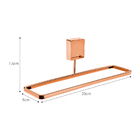 Toalheiro De Mão E Rosto 25cm Fixação Por Parafusos Rosé Gold