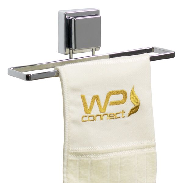Toalheiro De Mão E Rosto 25cm Fixação Por Ventosa Cromado