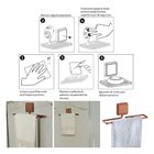 Toalheiro De Parede 25cm Porta Toalha Em Aço Fixação Por Ades