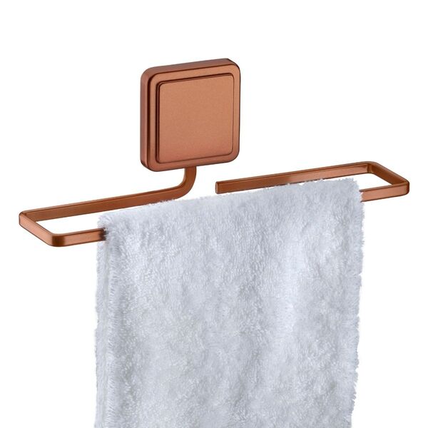 Toalheiro De Parede 25cm Porta Toalha Em Aço Fixação Por Ades